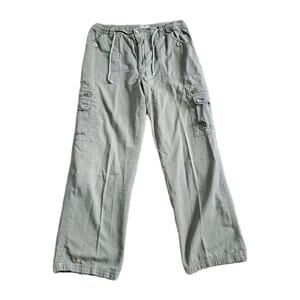 Vintage Y2K Baggy Cargo Pants Womens 11 Olive Green Army Gorpcore Skater 2000s